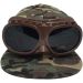 Camouflage Baseball Cap With Goggles
