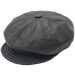 Genuine Leather Newsboy Cap