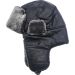 Unisex PVC Black shiny Trapper Hat