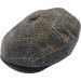 Checked Herringbone Newsboy Cap