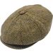 Check Herringbone Pattern Newsboy Cap
