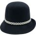 Womens Wool Felt Cloche Hat