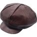 Big Apple Leather Newsboy Cap