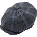 Wool Checked Tweed Newsboy Cap
