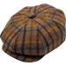 Multi-Coloured Wool Tweed Newsboy Cap