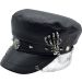 Captain Breton Sailor Cap – Punk Studded Skull Design