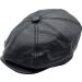 Genuine Leather 8-Panel Newsboy Cap