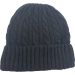 Classic Cable Knit Black Beanie