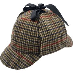 Sherlock Holmes Deerstalker Houndstooth Hat