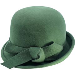 Womens Wool Felt Vintage Cloche Hat