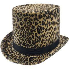 Fancy Leopard PVC Top Hat