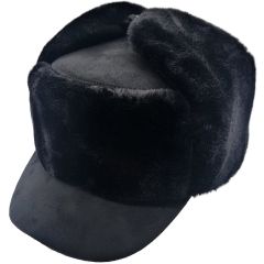 Faux Fur Trapper Hat With Peak
