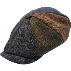 Patchwork Eight Panel Newsboy Cap