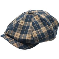 Checked Pattern Newsboy Cap