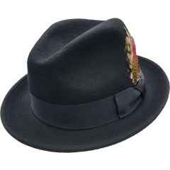Wool Felt Trilby Hat - Brown