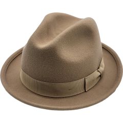 Wool Felt Short Brim Trilby Hat