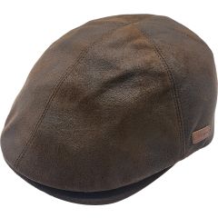 Faux Leather Flat Cap