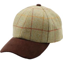 Wool Baseball Cap with Suede Peak