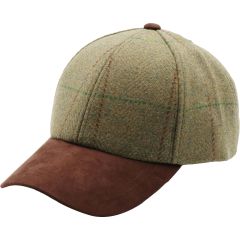 Wool Baseball Cap with Suede Peak