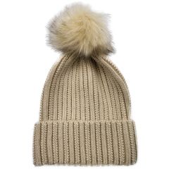 Women's Cashmere Pompom Beanie