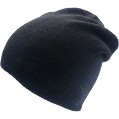 Knitted Part Cashmere Beanie Hat