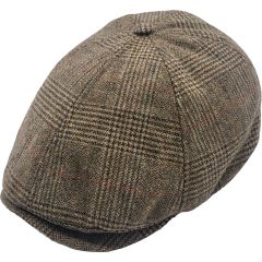 Stylish Checked 6-Panel Flat Cap