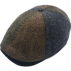 Barleycorn Pattern Patchwork 6-Panel Flat Cap