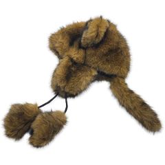 Faux Fur Raccoon look Trapper Hat