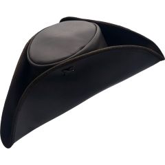 Army Military Leather Tricorn Hat