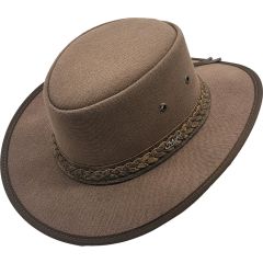 Cowboy Hat with Leather Braided Hatband