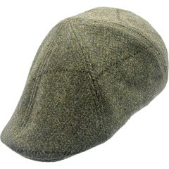 Herringbone Tweed 6 Panel Flat Cap