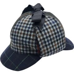 Patchwork Deerstalker Houndstooth Hat