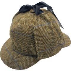 Checked Sherlock Holmes Deerstalker Hat