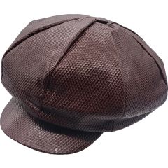 Big Apple Leather Newsboy Cap