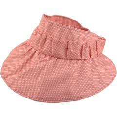 Packable Womens Dotted Summer Visor - Pink