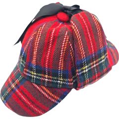 Tartan Pattern Sherlock Holmes Deerstalker Hat
