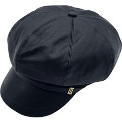 Women’s Faux Leather Newsboy Cap