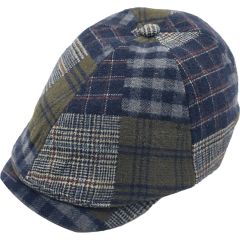 Adjustable Patchwork Newsboy Cap