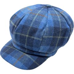 Women’s Checked Tweed Newsboy Cap