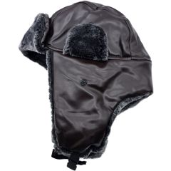 Shiny PVC Faux Leather Trapper Hat