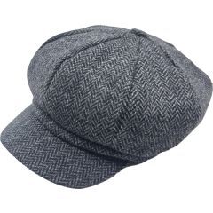 Women’s Herringbone Newsboy Cap