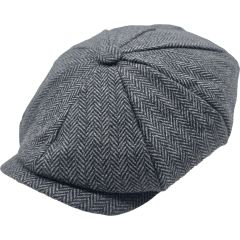 Classic Herringbone Newsboy Cap
