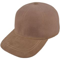 100% Wool Baseball Cap Hat - Adjustable - Beige