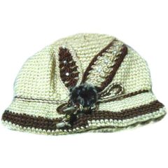 Womens Flowered Beanie & Scarf