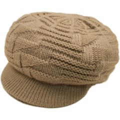 Womens Peaked Wool Hat - Grey