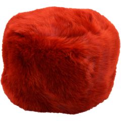 Long Faux Fur Hat - Wine Red