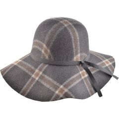 Womens Wide Brim Cloche Hat