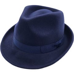 Wool Felt Trilby Hat - Brown