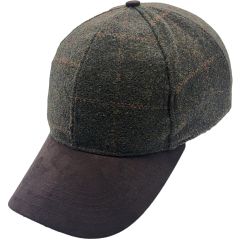 Wool & Suede Baseball Cap Hat - Adjustable