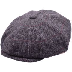 Tweed Newsboy Cap - Grey